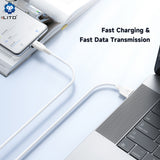 Cablu Lito de date (LD06V), USB to Micro-USB, 2.4A, PVC, 1m, alb