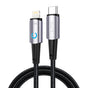 Cablu Lito de date (LD10CL), Type-C to Lightning, Incarcare rapida, 30W, cu LED Light, 1m, alb