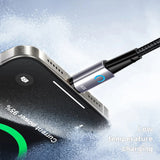 Cablu Lito de date (LD10CL), Type-C to Lightning, Incarcare rapida, 30W, cu LED Light, 1m, alb