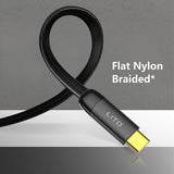 Cablu Lito de date (LD11CL), Type-C to Lightning, Incarcare rapida, Angled Design, Auriu Plated Interface, 30W, 1m, negru