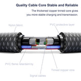 Cablu Lito de date (LD14), USB to Lightning Incarcare rapida 2.4A, 480Mbps, Nylon, 1m, negru