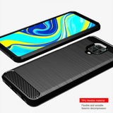 Husa pentru Xiaomi Redmi Note 9 Pro, Techsuit Carbon Silicone, negru