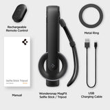 Selfie stick Spigen S571W (AMP07656), MagSafe Compatible, cu Tripod, Stable, Bluetooth, pentru iOS si Android, negru