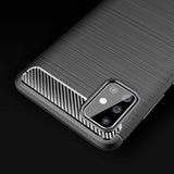 Husa pentru Samsung Galaxy A71 4G, Techsuit Carbon Silicone, negru
