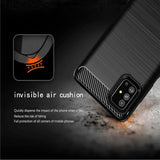 Husa pentru Samsung Galaxy A51 4G, Techsuit Carbon Silicone, negru