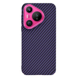 Husa pentru Huawei Pura 70, Techsuit Carbonite FiberShell, cyan