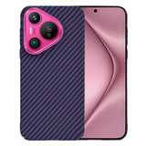 Husa pentru Huawei Pura 70, Techsuit Carbonite FiberShell, cyan