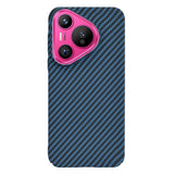 Husa pentru Huawei Pura 70, Techsuit Carbonite FiberShell, cyan