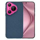 Husa pentru Huawei Pura 70, Techsuit Carbonite FiberShell, cyan