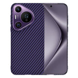 Husa pentru Huawei Pura 70 Pro, Techsuit Carbonite FiberShell, cyan