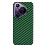 Husa pentru Huawei Pura 70 Pro, Techsuit Carbonite FiberShell, cyan