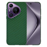 Husa pentru Huawei Pura 70 Pro, Techsuit Carbonite FiberShell, cyan