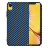 Husa pentru iPhone XR, Techsuit Carbonite FiberShell, cyan