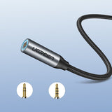 Adaptor UGREEN, Audio Cable Av142 30632 Type-C to Jack 3 5mm 10cm Koff A3d2de, Gri