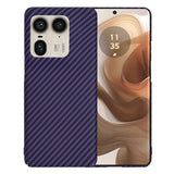 Husa pentru Motorola Edge 50 Ultra, Techsuit Carbonite FiberShell, cyan