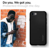 Husa pentru iPhone SE 2, SE 2020, Spigen Liquid Air (042CS20511), negru