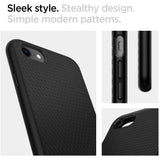 Husa pentru iPhone SE 2, SE 2020, Spigen Liquid Air (042CS20511), negru