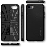 Husa pentru iPhone SE 2, SE 2020, Spigen Liquid Air (042CS20511), negru