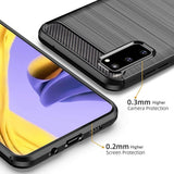 Husa pentru Samsung Galaxy S20, Techsuit Carbon Silicone, albastru
