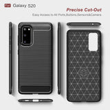 Husa pentru Samsung Galaxy S20, Techsuit Carbon Silicone, albastru