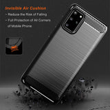 Husa pentru Samsung Galaxy S20 Plus, Techsuit Carbon Silicone, albastru