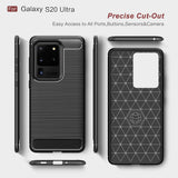 Husa pentru Samsung Galaxy S20 Ultra 5G, Techsuit Carbon Silicone, albastru