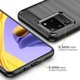 Husa pentru Samsung Galaxy S20 Ultra 5G, Techsuit Carbon Silicone, albastru