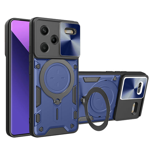 Husa pentru Xiaomi Redmi Note 13 Pro+ 5G, Techsuit CamGuard Pro, albastru