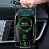 Suport auto Baseus cu Wireless Charging Milky Way (WXHW02-01), pentru Grila ventilatie, 15W, negru