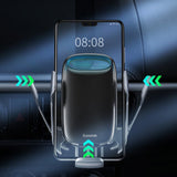 Suport auto Baseus cu Wireless Charging Milky Way (WXHW02-01), pentru Grila ventilatie, 15W, negru