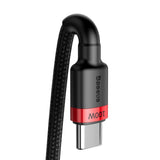 Cablu Baseus de date Cafule (Catklf-AL91), USB-C to Type-C, PD 2.0, 100W, 2m, negru;rosu