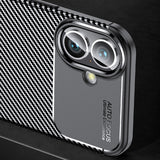 Husa pentru iPhone 16 Plus, Techsuit CarbonFiber, negru