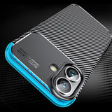 Husa pentru iPhone 16 Plus, Techsuit CarbonFiber, negru