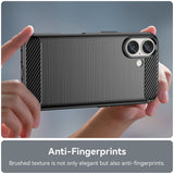 Husa pentru iPhone 16 Plus, Techsuit Carbon Silicone, albastru