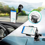 Suport auto Techsuit (S113), Universal pentru Bord / Parbriz, Gravity Prindere, Parbriz, negru