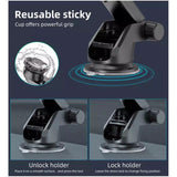 Suport auto Techsuit (S113), Universal pentru Bord / Parbriz, Gravity Prindere, Parbriz, negru