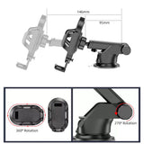 Suport auto Techsuit (S113), Universal pentru Bord / Parbriz, Gravity Prindere, Parbriz, negru