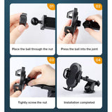 Suport auto Techsuit (S113), Universal pentru Bord / Parbriz, Gravity Prindere, Parbriz, negru