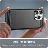 Husa pentru iPhone 16 Pro, Techsuit Carbon Silicone, albastru