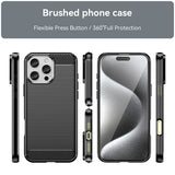 Husa pentru iPhone 16 Pro Max, Techsuit Carbon Silicone, albastru