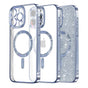 Husa pentru iPhone 16 Pro, Techsuit Lux Glitter MagSafe, bleu