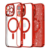Husa pentru iPhone 16 Pro, Techsuit Lux Glitter MagSafe, argintiu