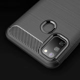 Husa pentru Samsung Galaxy M30s, Techsuit Carbon Silicone, negru