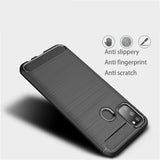 Husa pentru Samsung Galaxy M30s, Techsuit Carbon Silicone, negru