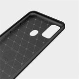Husa pentru Samsung Galaxy M30s, Techsuit Carbon Silicone, negru