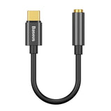 Adaptor Baseus, Audio Cable L54 Catl54 01 Type-C to Jack 3 5mm DAC Chip Converter Koff A3d2de, Negru