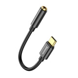 Adaptor Baseus, Audio Cable L54 Catl54 01 Type-C to Jack 3 5mm DAC Chip Converter Koff A3d2de, Negru