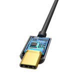 Adaptor Baseus, Audio Cable L54 Catl54 01 Type-C to Jack 3 5mm DAC Chip Converter Koff A3d2de, Negru