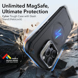 Husa pentru iPhone 16 Pro, ESR Cyber Armor Kickstand, gri