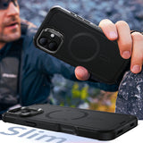 Husa pentru iPhone 16 Plus, ESR Cyber Armor Kickstand, negru